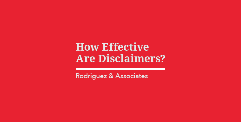 How Effective Are Disclaimers