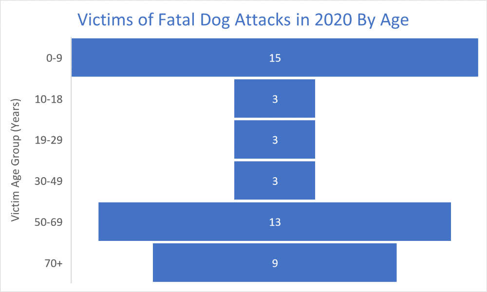 Victims of 2020 Fatal Dog Attacks By Age